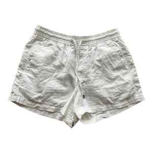 Linen Drawstring White Shorts Size Medium